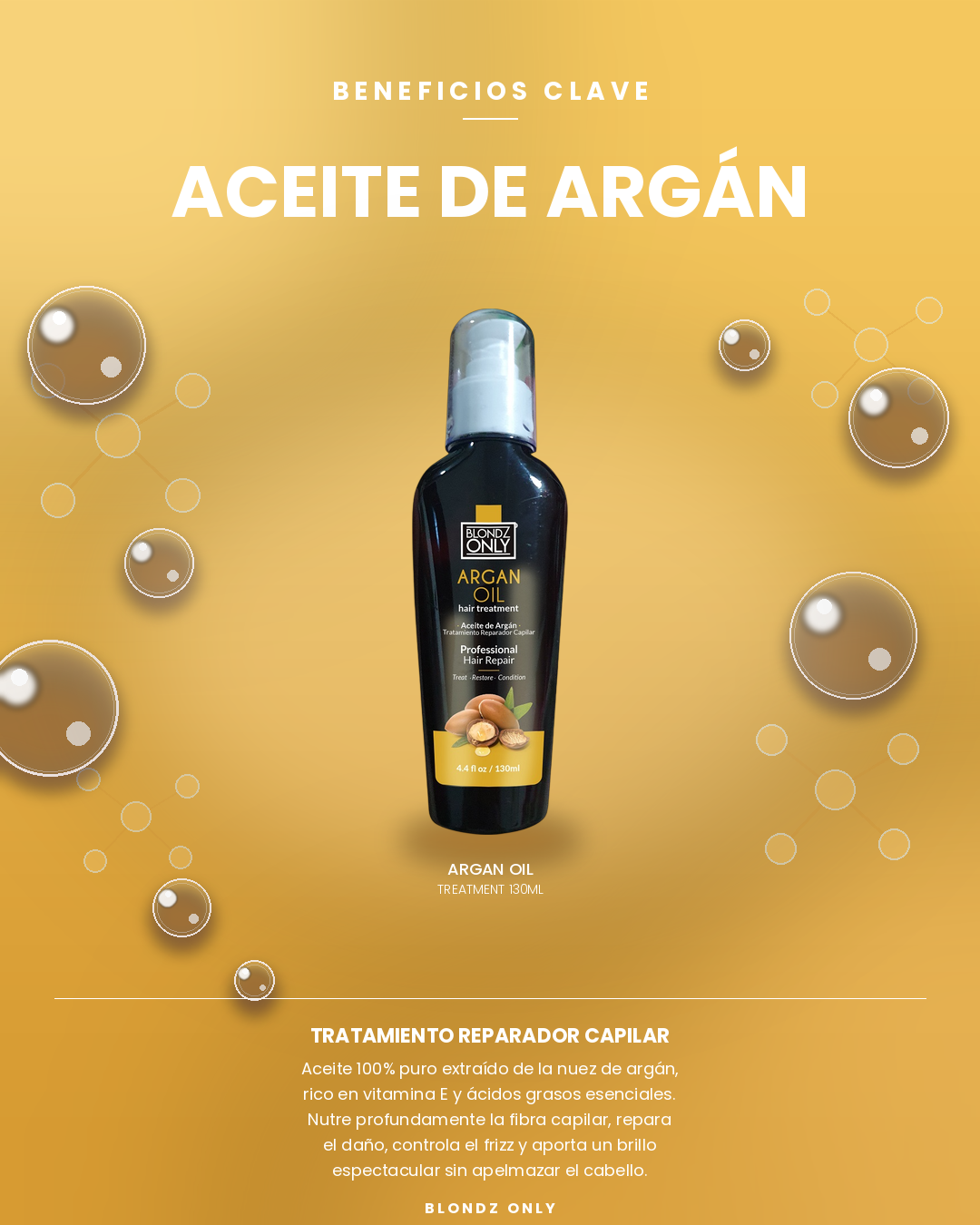Blondz Only Kit x3 Blondz Only Rubio Marfil 350 ml (Shampoo Blondz Only + Macarilla Blondz Only 350ml + Aceite de Argan) ENVÍO GRATIS