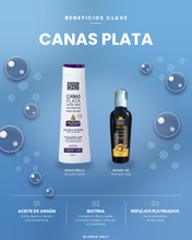 Cargar imagen en el visor de la galería, Blondz Only Mascarilla Matizante Canas Plata con Aceite de Argán 350 ML