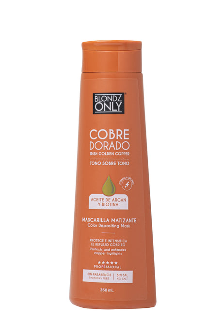 Blondz Only Mascarilla Matizante Cobre Dorado con Aceite de Argán 350 ML