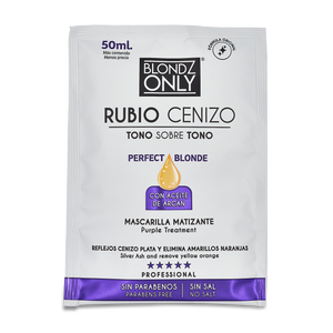 Blondz Only Sachet Mascarilla Matizante Cenizo con Aceite de Argán 50 ML