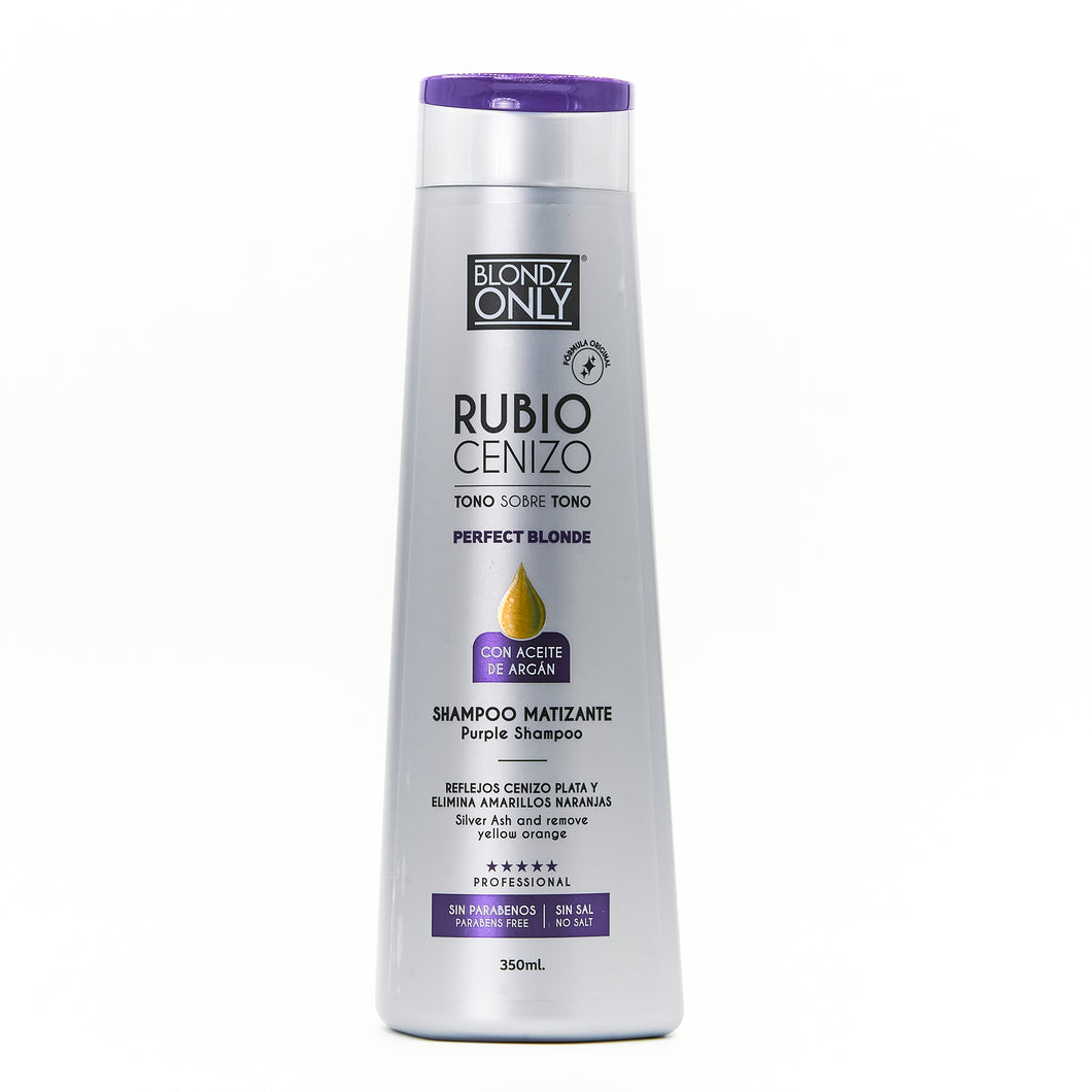 Blondz Only Shampoo Matizante Rubio Cenizo con Aceite de Argán 350 ML