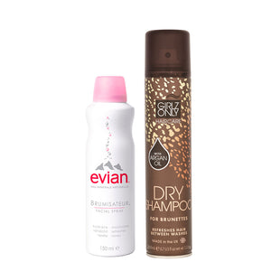 Girlz Only Shampoo Seco Brunettes con Aceite de Argán 200 ML + Evian Agua Termal 150 ml