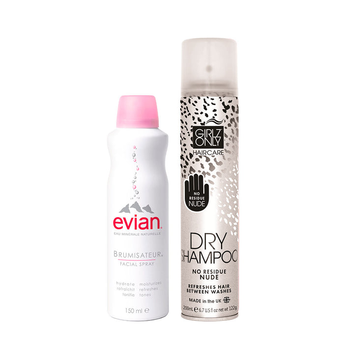 Girlz Only Shampoo Seco Sin Residuos 200ML + Evian Agua Termal 150 ml