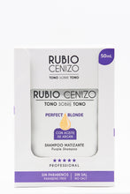 Cargar imagen en el visor de la galería, Blondz Only Shampoo Matizante Rubio Cenizo con Aceite de Argán CAJA SACHET 12 UND