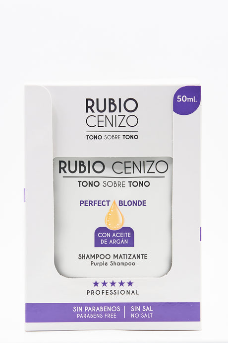 Blondz Only Shampoo Matizante Rubio Cenizo con Aceite de Argán CAJA SACHET 12 UND