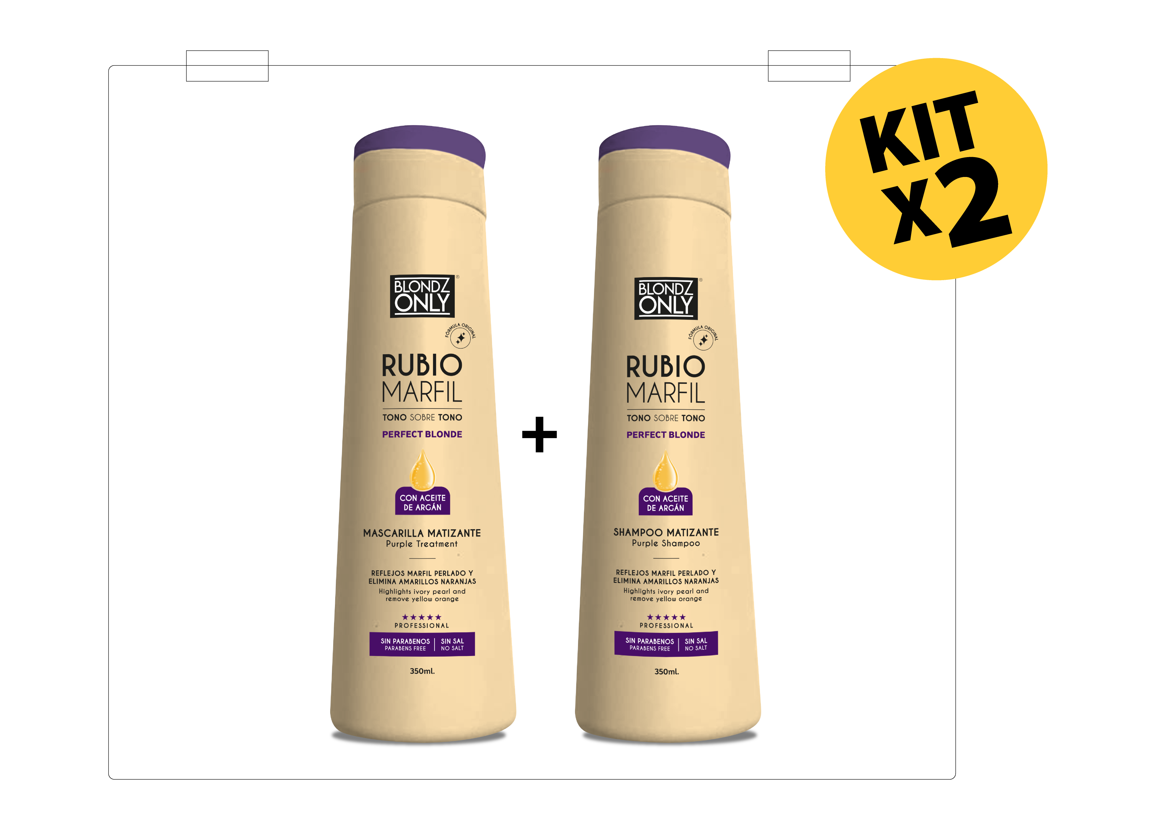 Blondz Only Kit x2 Rubio Marfil 350 ml