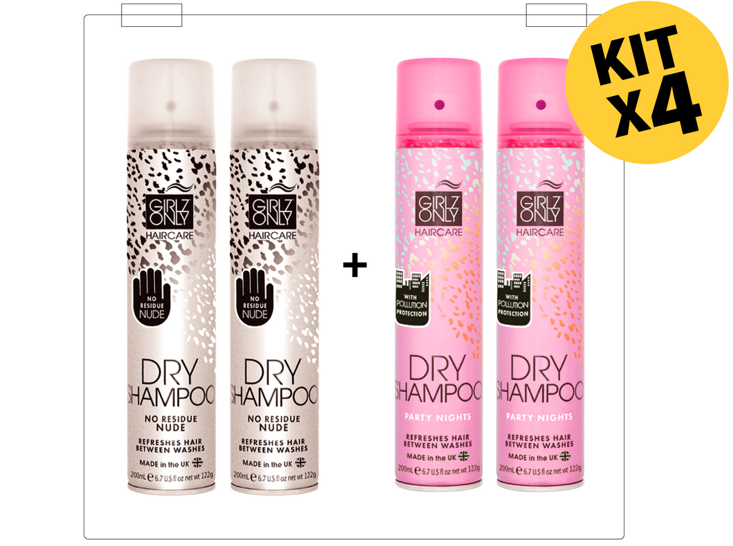 Girlz Only Kit x4 Shampoo en Seco (Nude2 und y 2 und Party)