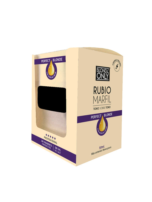 Blondz Only Mascarilla Matizante Rubio Marfil con Aceite de Argán CAJA SACHET 12 UND